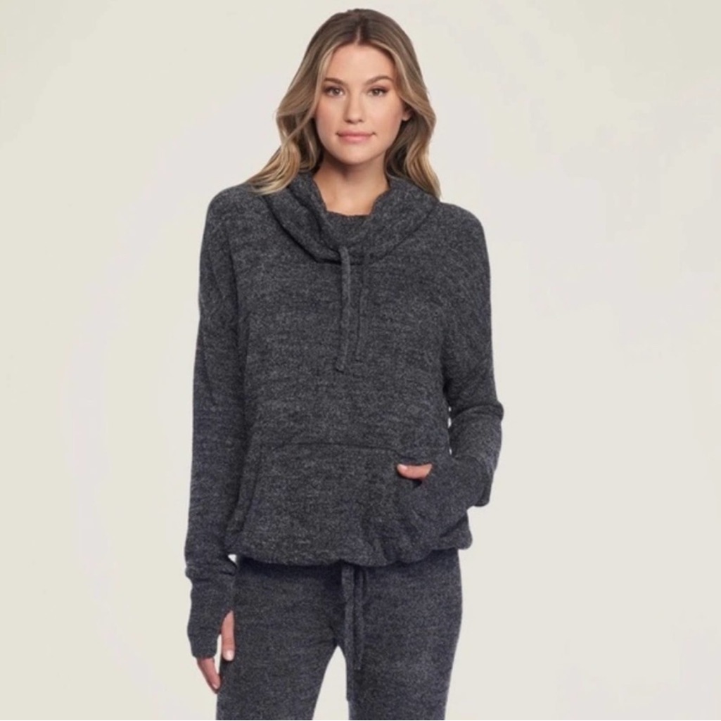 Barefoot Dreams Cozychic Lite Pebble Beach Pullover Hoodie Size Medium